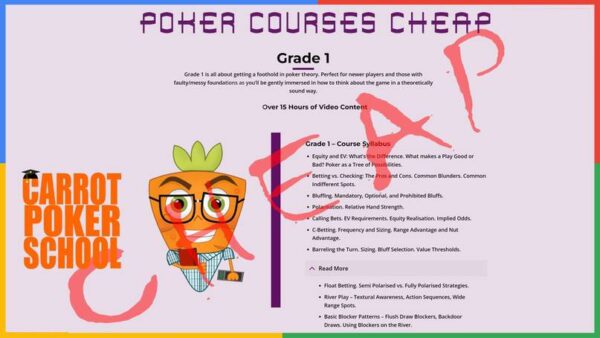 CARROT CORNER — CARROT POKER SCHOOL GRADE 1